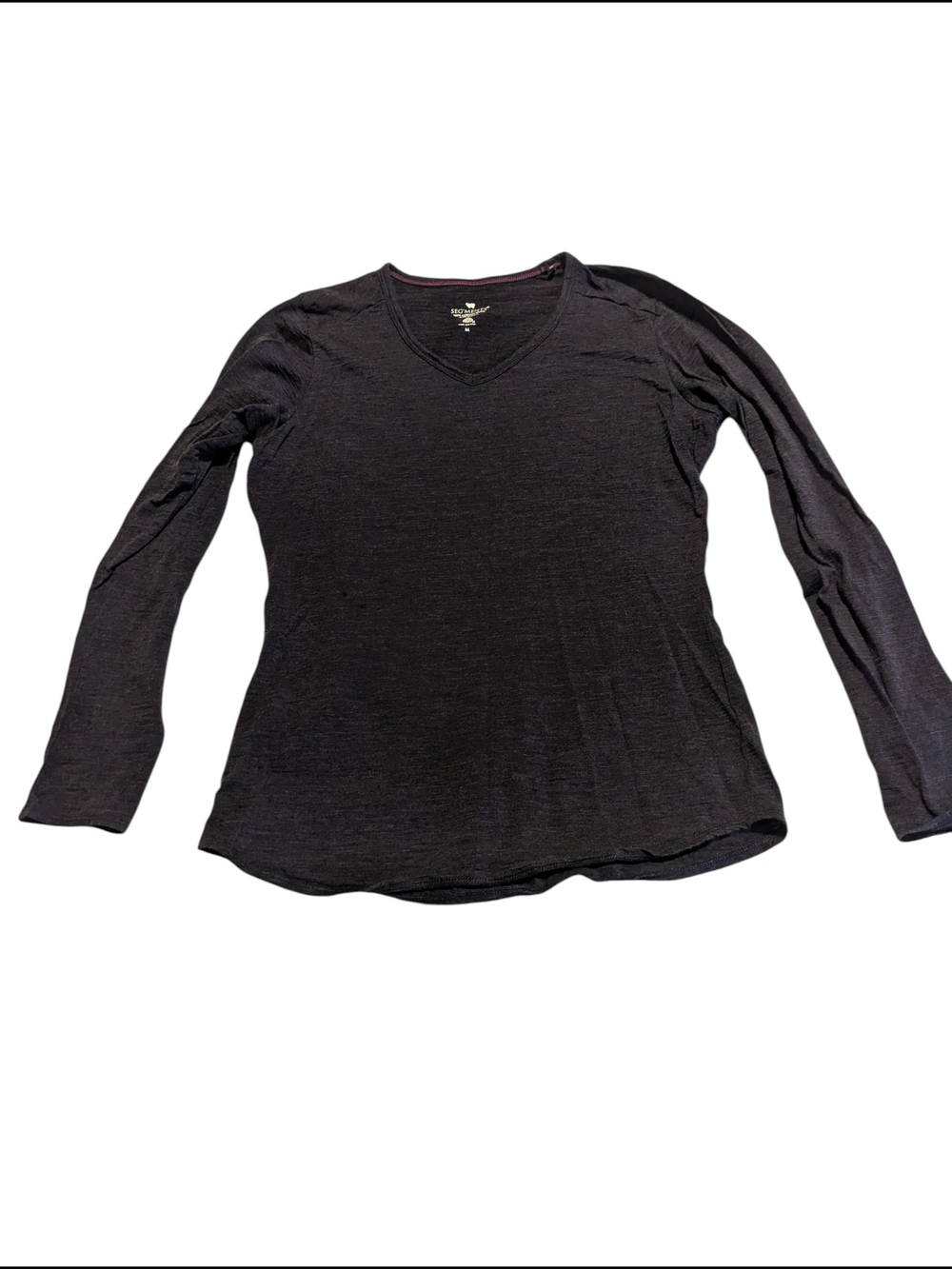 Women's V-Neck Long Sleeve Tee, M